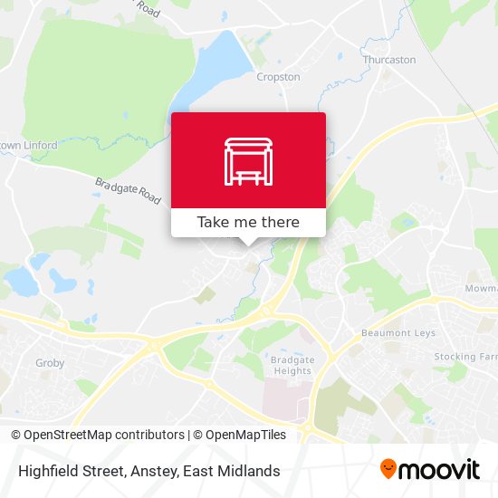 Highfield Street, Anstey map