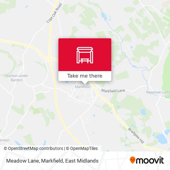 Meadow Lane, Markfield map