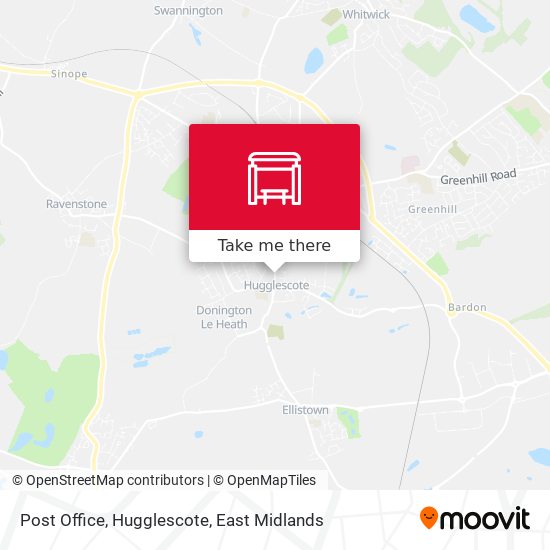 Post Office, Hugglescote map