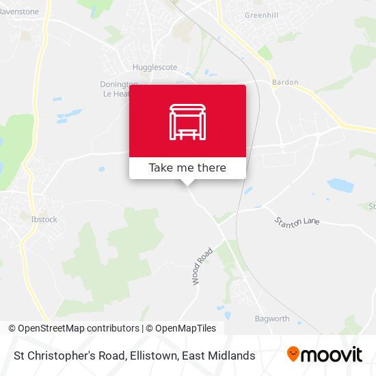 St Christopher's Road, Ellistown map