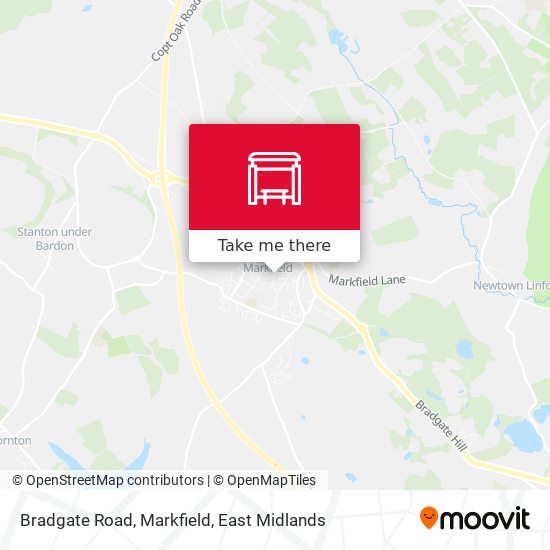 Bradgate Road, Markfield map