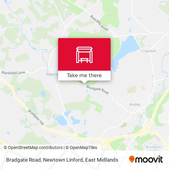 Bradgate Road, Newtown Linford map