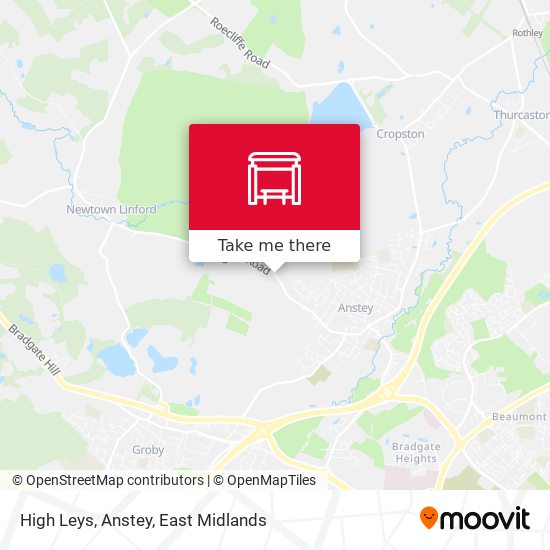 High Leys, Anstey map