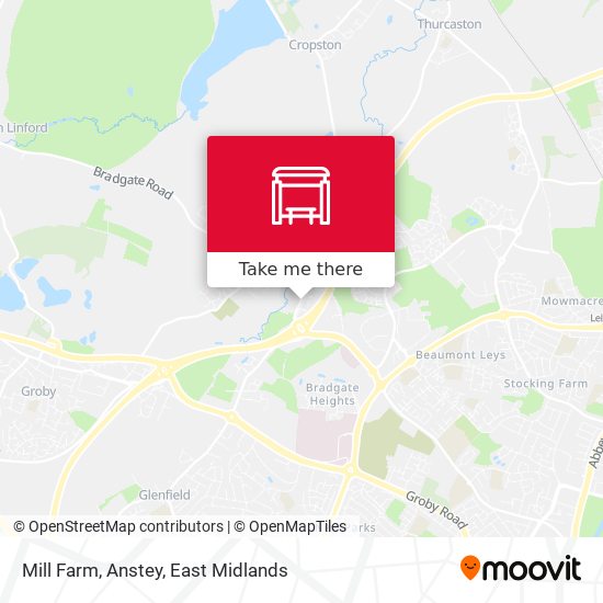 Mill Farm, Anstey map