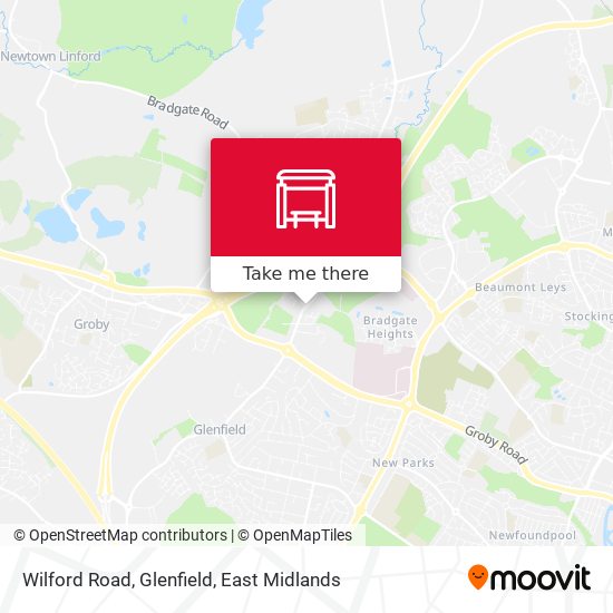 Wilford Road, Glenfield map