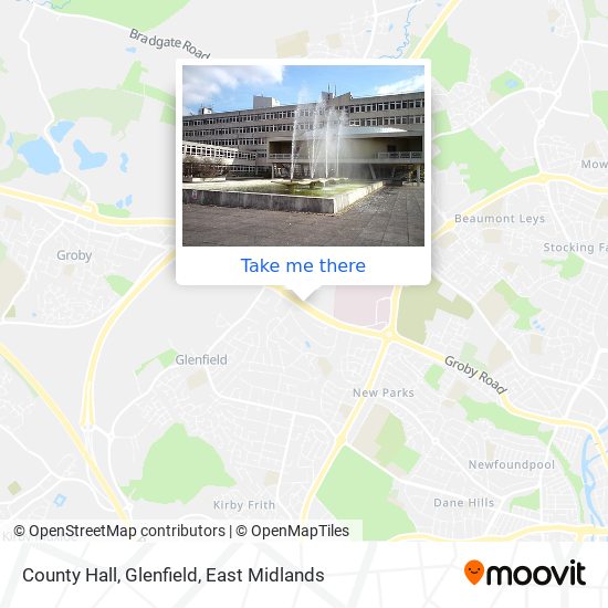 County Hall, Glenfield map