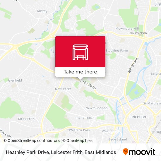 Heathley Park Drive, Leicester Frith map