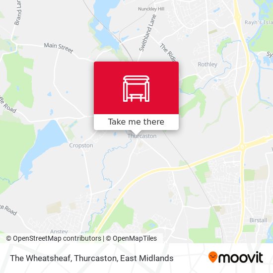 The Wheatsheaf, Thurcaston map