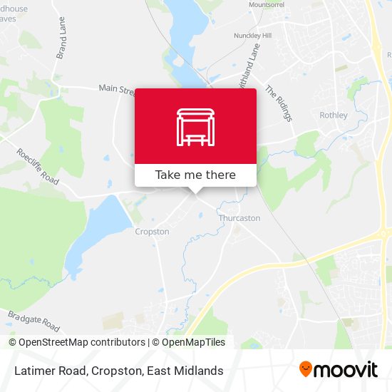 Latimer Road, Cropston map