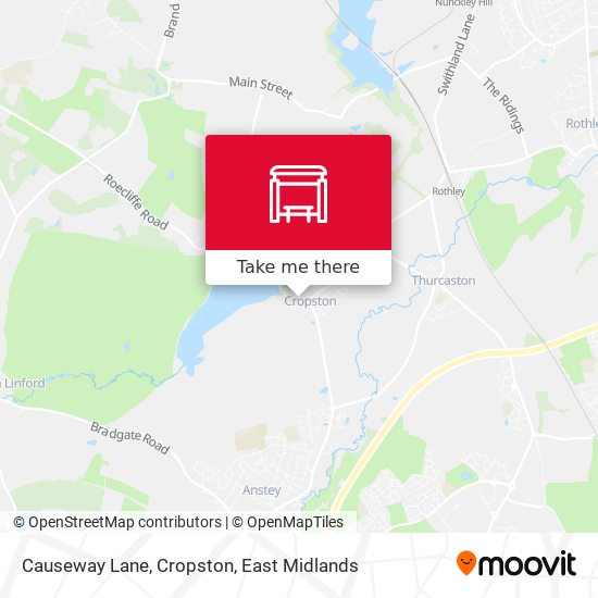 Causeway Lane, Cropston map