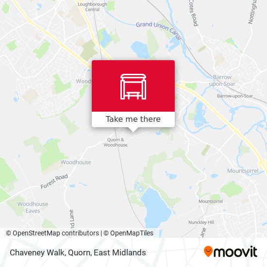 Chaveney Walk, Quorn map