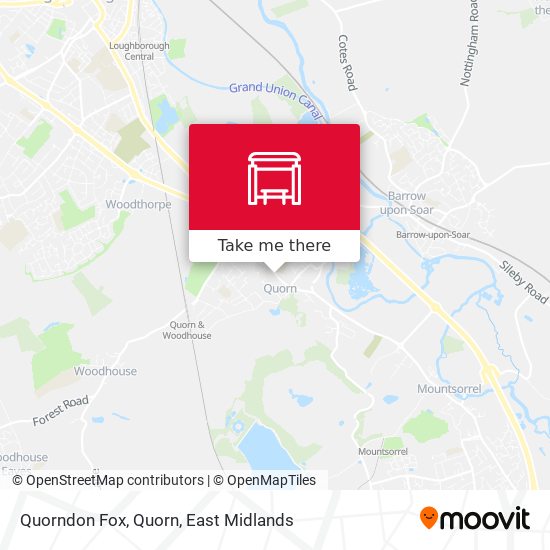 Quorndon Fox, Quorn map