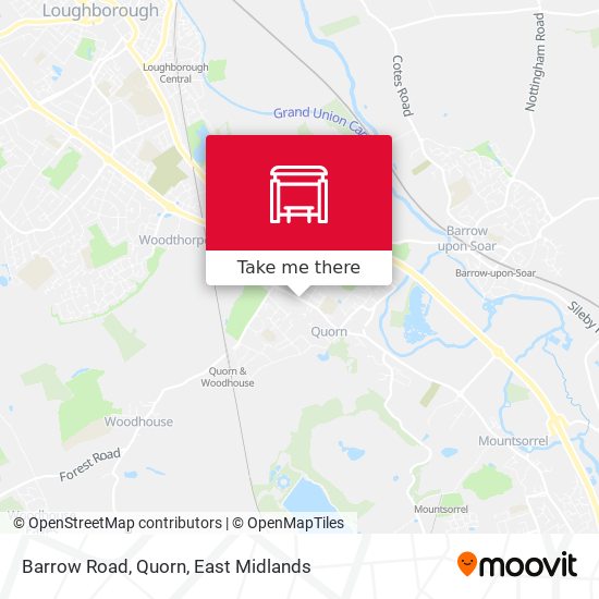 Barrow Road, Quorn map