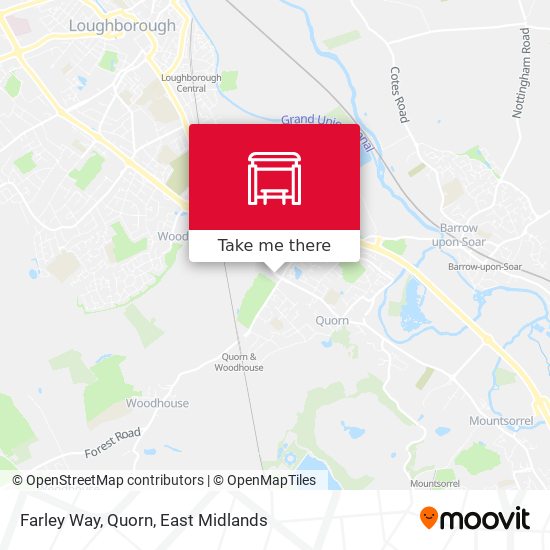 Farley Way, Quorn map