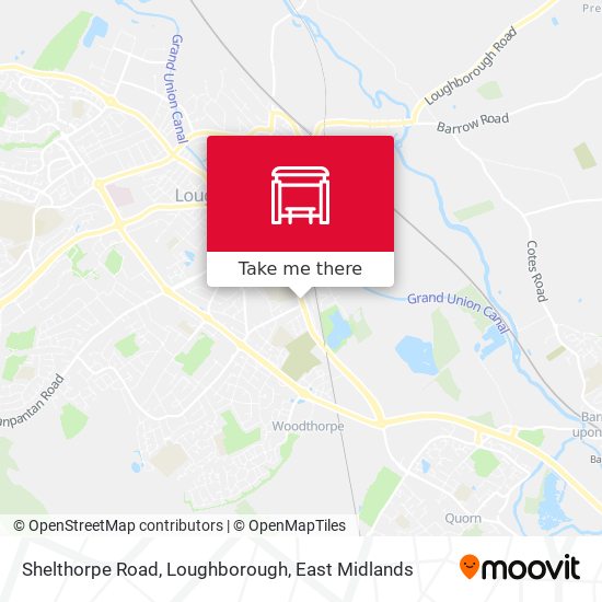 Shelthorpe Road, Loughborough map