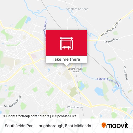Southfields Park, Loughborough map