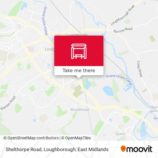 Shelthorpe Road, Loughborough map