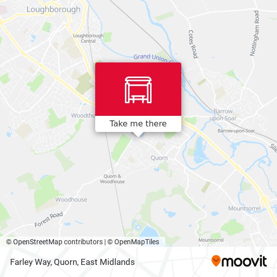 Farley Way, Quorn map