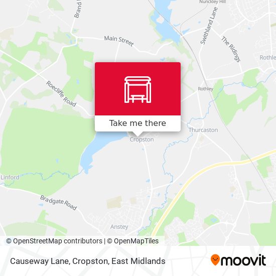 Causeway Lane, Cropston map