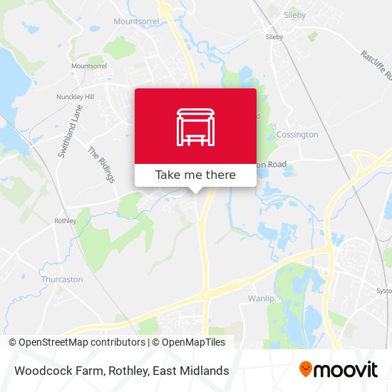 Woodcock Farm, Rothley map