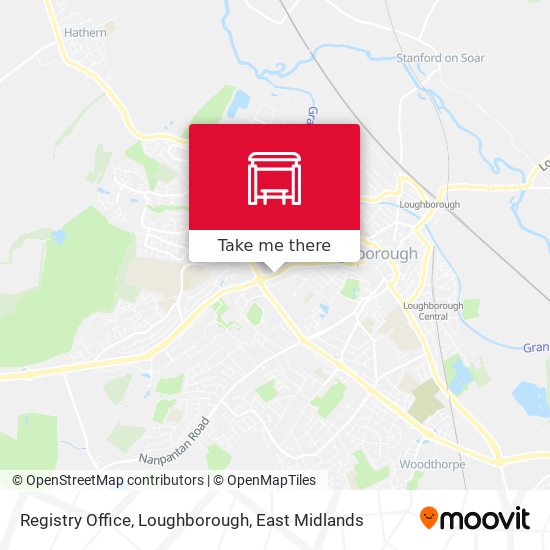 Registry Office, Loughborough map