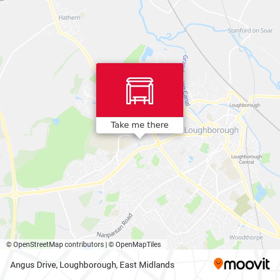 Angus Drive, Loughborough map