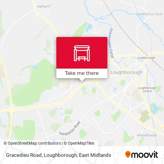 Gracedieu Road, Loughborough map