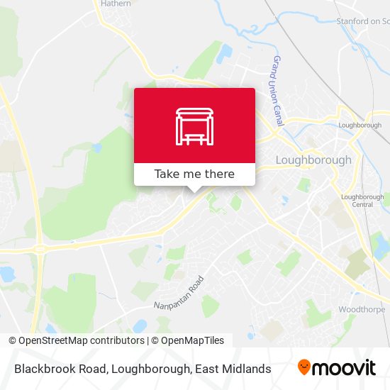 Blackbrook Road, Loughborough map