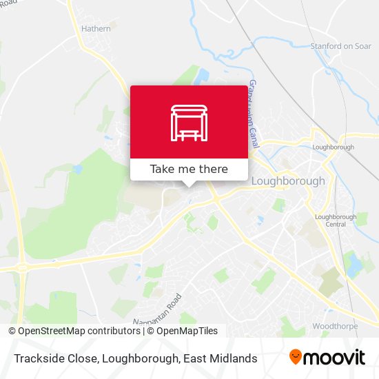 Trackside Close, Loughborough map