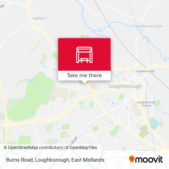 Burns Road, Loughborough map
