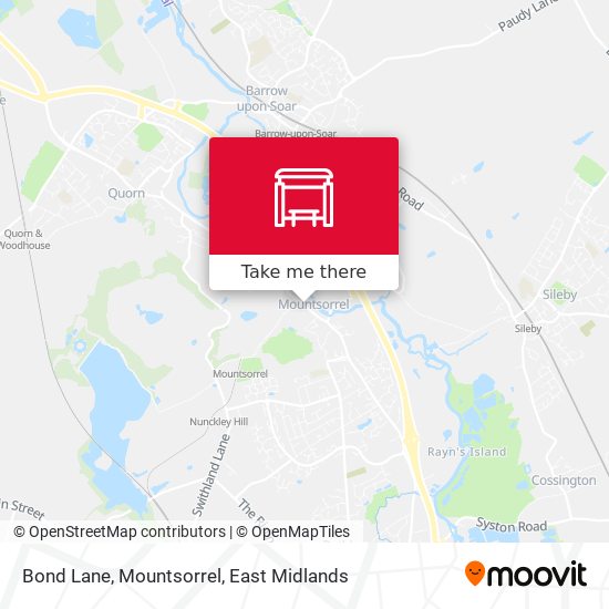 Bond Lane, Mountsorrel map