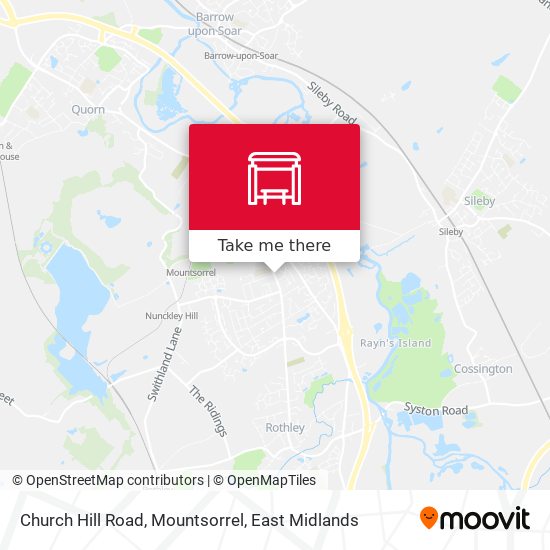 Church Hill Road, Mountsorrel map