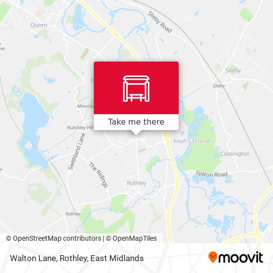Walton Lane, Rothley map