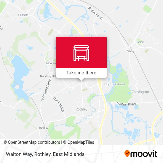 Walton Way, Rothley map
