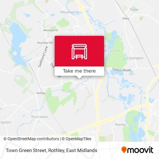 Town Green Street, Rothley map