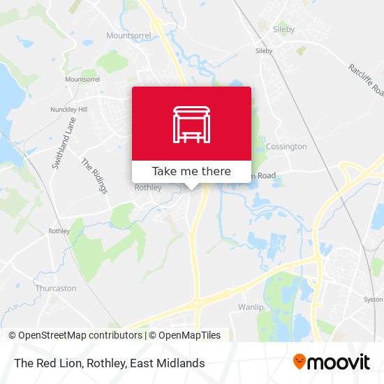 The Red Lion, Rothley map