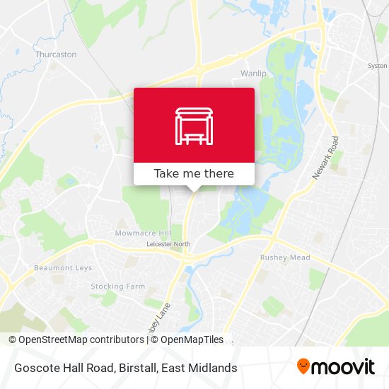 Goscote Hall Road, Birstall map