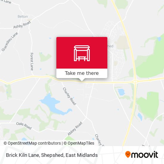 Brick Kiln Lane, Shepshed map