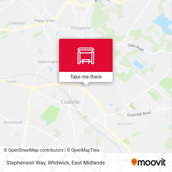 Stephenson Way, Whitwick map