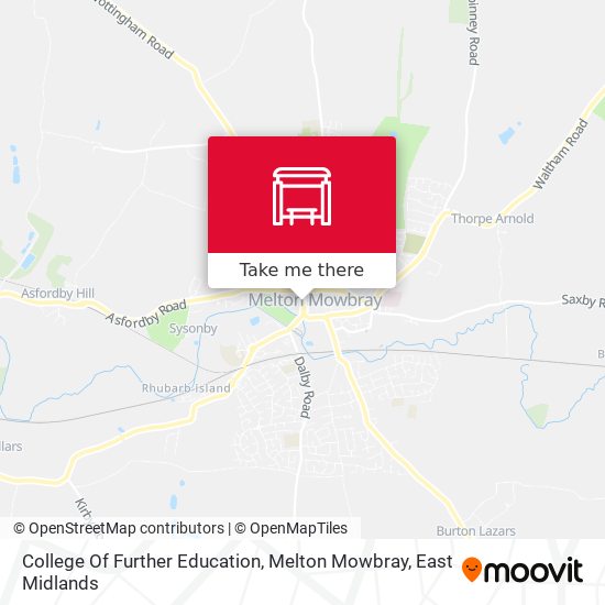 College Of Further Education, Melton Mowbray map