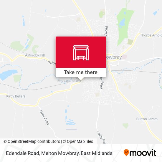Edendale Road, Melton Mowbray map