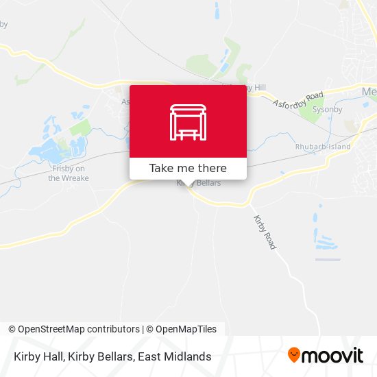 Kirby Hall, Kirby Bellars map