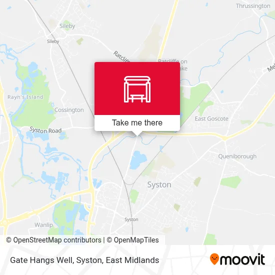 Gate Hangs Well, Syston map