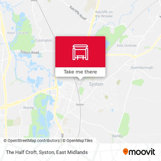 The Half Croft, Syston map