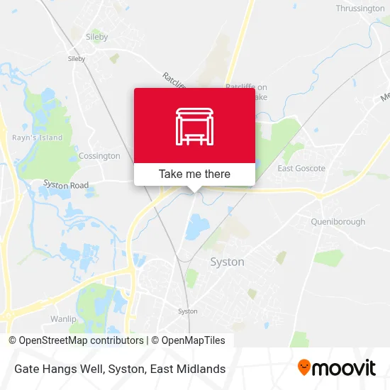Gate Hangs Well, Syston map
