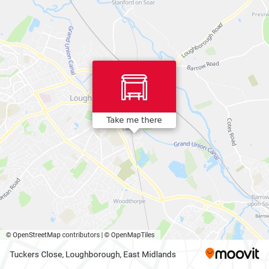 Tuckers Close, Loughborough map