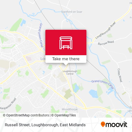 Russell Street, Loughborough map