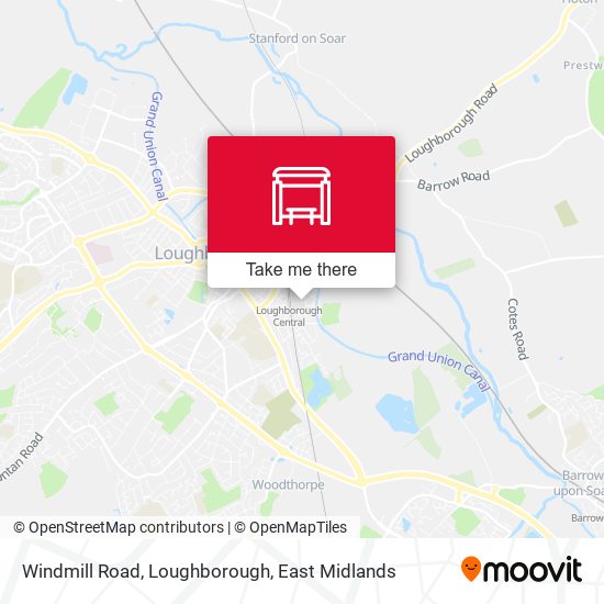 Windmill Road, Loughborough map