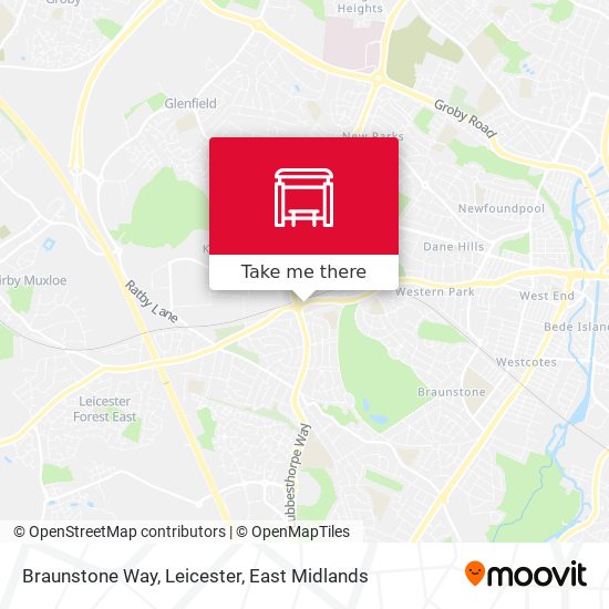 Braunstone Way, Leicester map