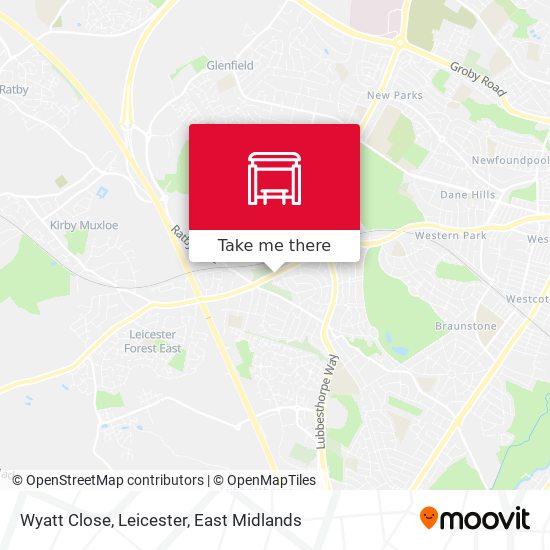Wyatt Close, Leicester map